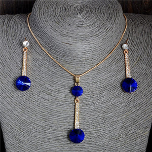 Gold Color Pendants & Necklace Stud Earrings