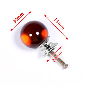 NAIERDI 30mm Crystal Ball Furniture Knob Kitchen Cupboard Door Pulls Drawer Knobs Cabinet Handles Wardrobe Door Handles Hardware