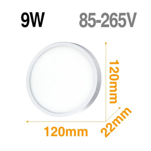 LED panneau lampe LED plafonnier 48W 36W 24W 18W 13W 9W 6W vers le bas de la lumière monté en Surface ca 85-265V lampe moderne pour l'éclairage à la maison