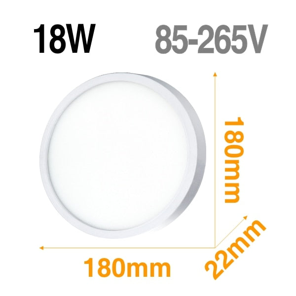 LED panneau lampe LED plafonnier 48W 36W 24W 18W 13W 9W 6W vers le bas de la lumière monté en Surface ca 85-265V lampe moderne pour l'éclairage à la maison