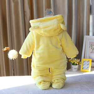New Born Baby Footies 2018 Winter Warm Clothing 3 9 6 12 Month Baby Kids Boys Girls Cotton Newborn Toddler Infant Footies