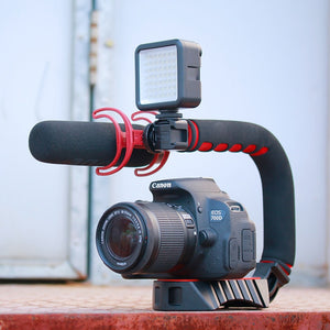 Ulanzi u-grip Pro Triple montage sur chaussure stabilisateur vidéo poignée vidéo poignée caméra téléphone Kit de montage vidéo pour Nikon Canon iPhone X 8 7