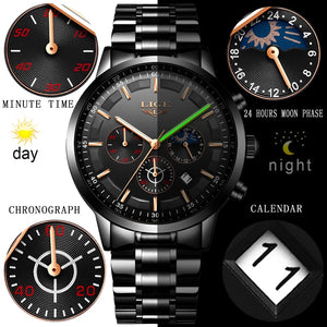 Relojes 2020 Watch Men LIGE Fashion Sport Quartz Clock Mens Watches Top Brand Luxury Business Waterproof Watch Relogio Masculino