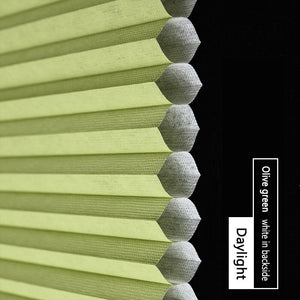 Made-to-Order Blackout Motorized Cellular Shades, Cordless Honeycomb blinds, Remote and Batteries Included