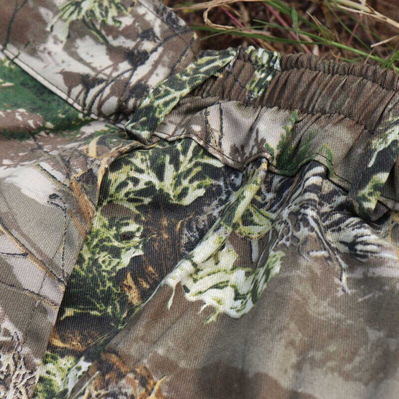Pantalon de Camouflage bionique extérieur pour hommes coton mince respirant pantalon silencieux tactique militaire chasse Camping pantalon de pêche