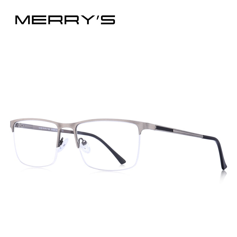 MERRYS DESIGN Men Titanium Glasses Frame Ultralight Square Eye Myopia Prescription Eyeglasses Male Half Optical Frame S2014