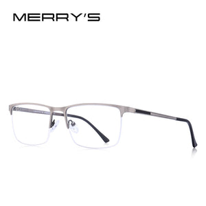 MERRYS DESIGN Men Titanium Glasses Frame Ultralight Square Eye Myopia Prescription Eyeglasses Male Half Optical Frame S2014