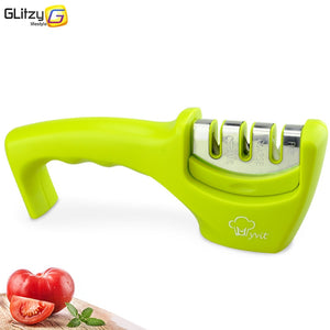 GLITZY - Aiguiseur de couteau avec 3 finitions