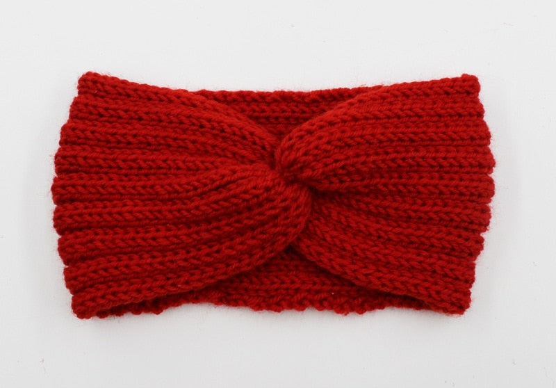 New Knitted Knot Cross Headband for Women Autumn Winter Girls Hair Accessories Headwear Elastic Hair Band Hair Accessories