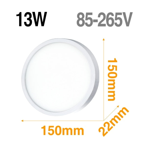 LED panneau lampe LED plafonnier 48W 36W 24W 18W 13W 9W 6W vers le bas de la lumière monté en Surface ca 85-265V lampe moderne pour l'éclairage à la maison