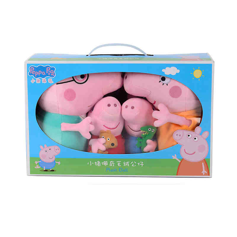 4 pièces/ensemble Peppa Pig George peluche peluche 19/30cm Peppa Pig fête de famille poupées noël nouvel an cadeau pour fille son Original