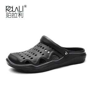POLALI 2020 New Arrival Men's Clogs Summer Shoes Men Slippers Breathable Non-slip Mules Male Garden Shoes Casual Beach Sandals