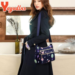 Yogodlns Fashion Women Mam Bag Small Shoulder Bag High Quatily Oxford cloth Messenger Crossbody Bags Multi-pocket Purse Handbag