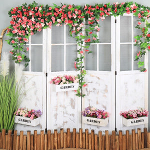 Artificial Flowers Rose 230cm length 16 to 69 flower Flowers for A Wedding Arch Flowers Garland Romantic Rose In Glass Dome