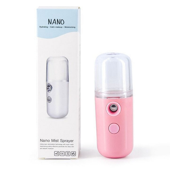30ML Mini Nano Facial Sprayer USB Nebulizer Face Steamer Humidifier Hydrating Anti-aging Wrinkle Women Beauty Skin Care Tools