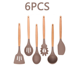 Silicone Kitchenware Cooking Utensils Set Heat Resistant Kitchen Non-Stick Cooking Utensils Baking Tools With Storage Box Tools