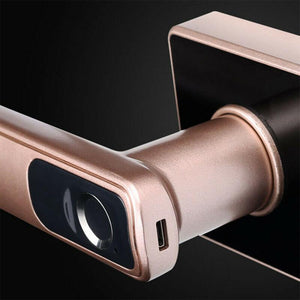 Fingerprint Lock Door Security Durable With Keys Biometric Stainless Steel Smart Electronic Sensitive Home Office LED Indicator