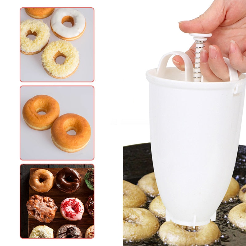 Plastic Mini Donuts Maker Dessert Dispenser Deep Fry Donut Mold Easy Fast Portable Arabic Waffle Mold Gadget Kitchen Tools