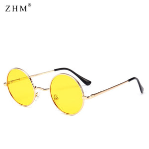Sunglasses Classic Brand Design Men Women Metal Round