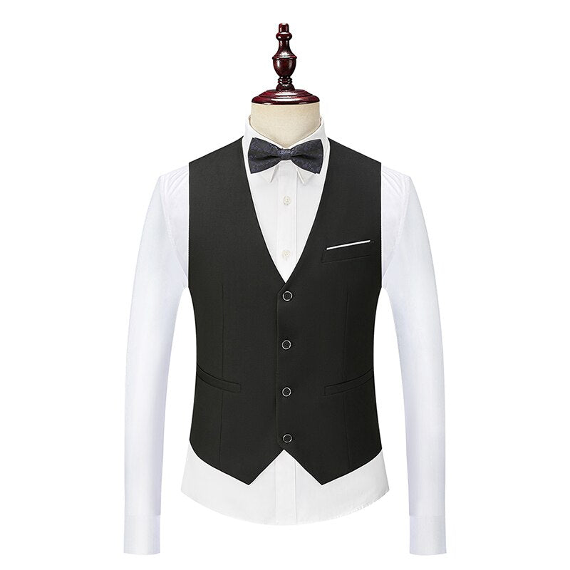 Men Tuxedos Slim Fit Business Party Groom Wedding Suits Prom Ball Banquet Marriage Evening Dinner Costume 3 Pieces Shawl Lapel