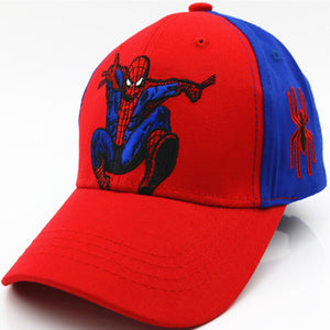 Anime Disney Marvel Frozen Mickey Mouse Kids Hat Boy Girl Travel Caps Spiderman Mickey Minnie Baby Caps Figure Gift Toys 2-8Y
