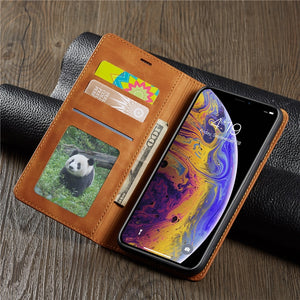 Ultra Thin Suede Leather Wallet Case for iPhone 11 12 Pro Max Mini XR XS 8 7 6s 6 Plus SE 2020 5S 5 Flip Cover Strong Magnetic