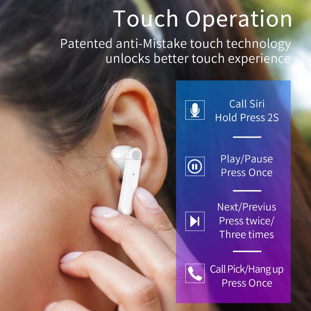 Wireless Bluetooth Headphones Touch Bluetooth Earphones HIFI Sound Headset with Microphone for IOS Android Phone