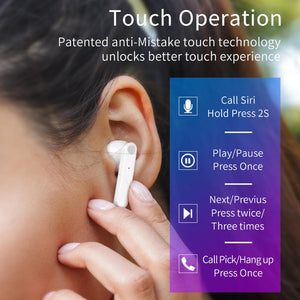 Wireless Bluetooth Headphones Touch Bluetooth Earphones HIFI Sound Headset with Microphone for IOS Android Phone