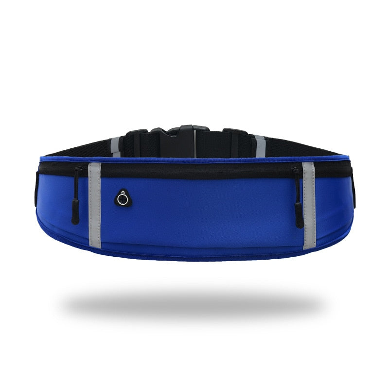 Reflective Unisex Running Belt Bag Sport Waist Band Bag Pack Travel Jogging Waist Pack Gym Fitness Bag for 6.5 Inch Phone Holder