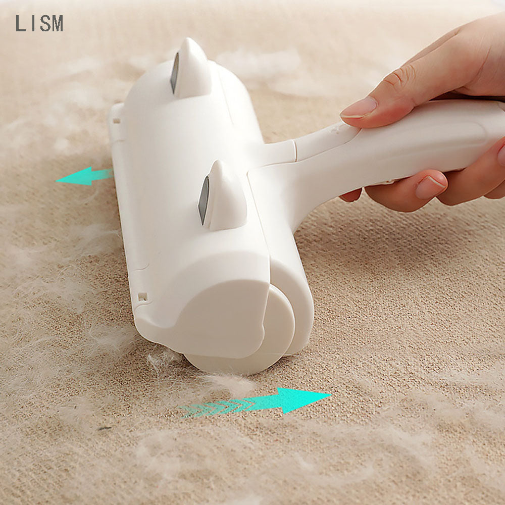 2-Way Remove Pet Hair Roller Dog Hair Remover Brush Carpet Cleaning Brush Cat Lint Sticking Roller Carpet Cleaner Brushes