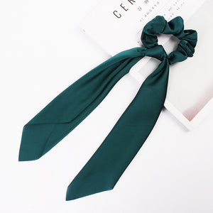 Floral Satin Scrunchies Women Elastic Hair Bands Ties Scarf Woman Scrunchy Hairbands Turban Head Wrap Hair Accessories Headwear