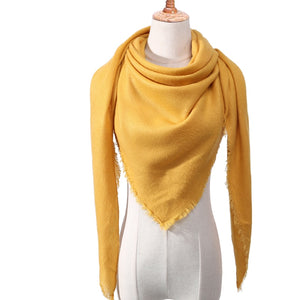 Designer 2020 knitted spring winter women scarf plaid warm cashmere scarves shawls luxury brand neck bandana pashmina lady wrap