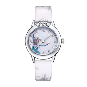 Disney Frozen 2 Princess Pattern Children toy Luminous watch Crystal Cartoon Leather Quartz Wristwatch for Girls Kids Toy Gift