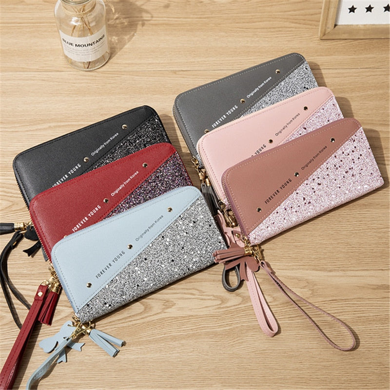 Wallet for Women Long PU Leather