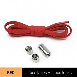 Third Version Elastic No Tie Shoelaces Metal Lock Shoe Laces For Kids Adult Sneakers Quick Shoelaces Semicircle Shoestrings F089