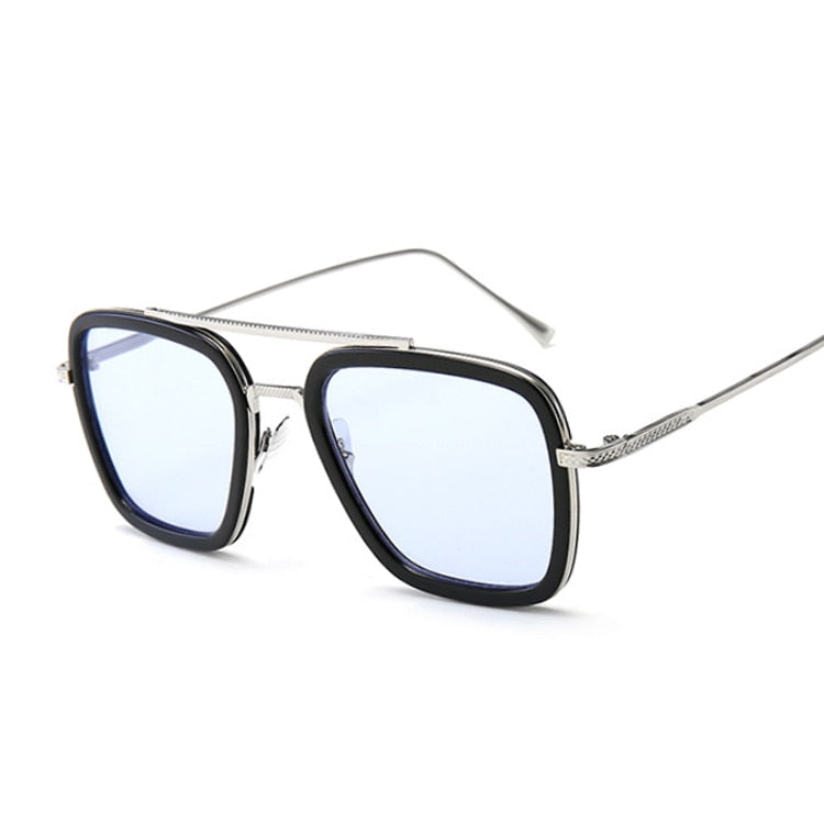 Lunettes de soleil Design de marque pour hommes | Lunettes de soleil Style de luxe Avengers Tony Stark Flight, lunettes de soleil rétro pour femmes, Oculos rétro hommes 3