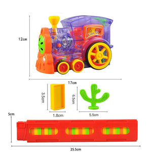 2020 Dominos Car Electric Model Juguetes Vehicle Educational Home Toys Blocks Train Domino Game for Children Boy Girl