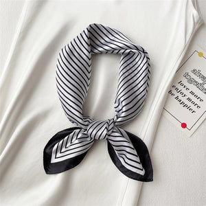 Women Square Silk Scarf Chiffon Satin Lady Hair Neck Foulard  Scarves Shawl Wrap Female Bandana Head Kerchief Hijab Headband