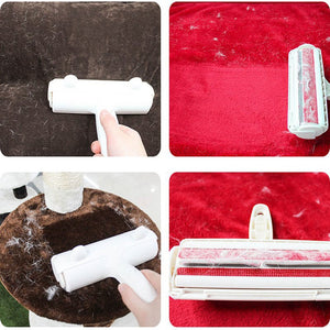 2-Way Remove Pet Hair Roller Dog Hair Remover Brush Carpet Cleaning Brush Cat Lint Sticking Roller Carpet Cleaner Brushes