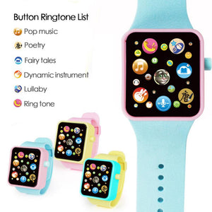 Nouveau 6 couleur multifonctionnel écran tactile simulé montre enfant en bas âge enfants en plastique montre numérique analogique montre intelligente éducation jouet