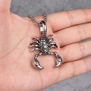 Scorpion Animal Mens Long Necklaces Pendants Chain Punk Hip Hop for Boy Male Stainless Steel Jewelry Creativity Gift Wholesale
