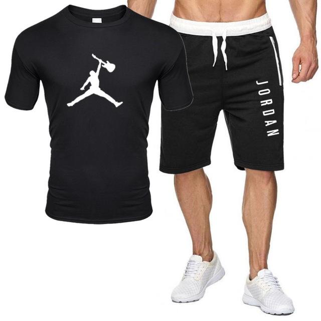 2piece set men outfits jordan 23 t-shirt shorts summer short set tracksuit men sport suit jogging sweatsuit basketball jersey