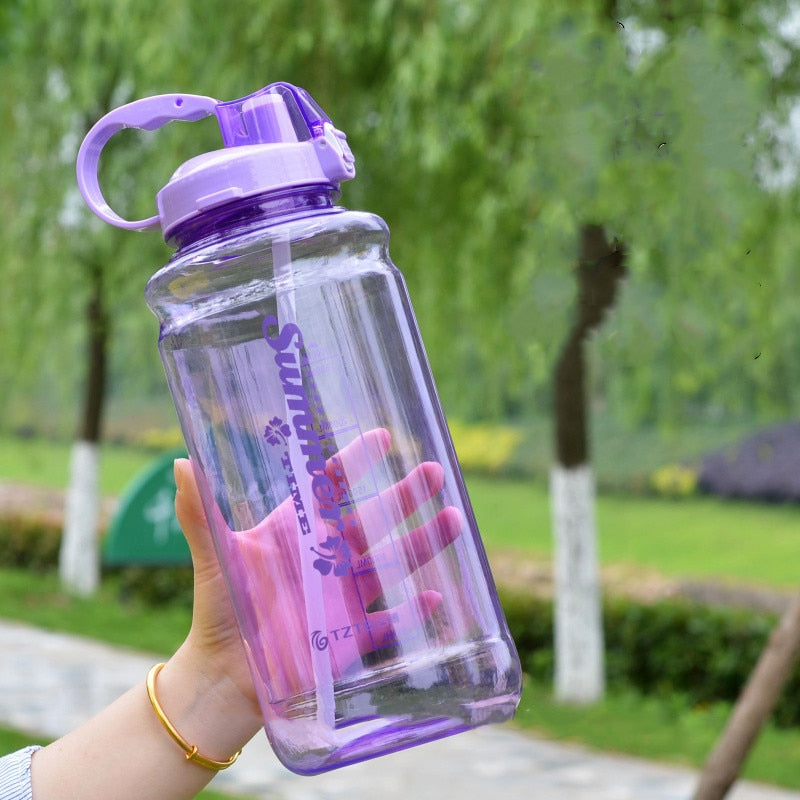 3000ml/2000ml/1000ml Portable Water Bottles With Straw Outdoor Sport Fitness Camping Picnic Cycling Sports Shaker Drink Bottles