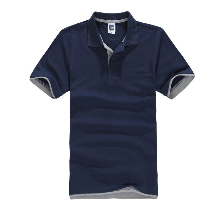 Summer Classic Polo Shirt Men Cotton Solid Short Sleeve Tee Shirt Breathable Camisa Masculina Polo Hombre Jerseys Golftennis 3XL