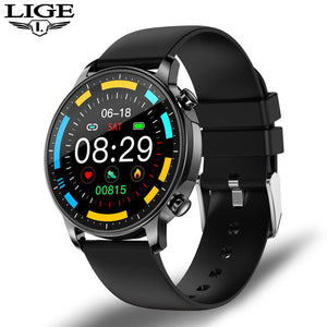 LIGE ladies smart watch ladies full touch fitness tracker Heart Rate Monitor IP67 waterproof Blood oxygen smart man Smartwatch