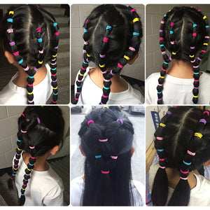 100PCS/Set Girls Candy Colors Nylon Elastic Hair Bands Children Rubber Band Headband Scrunchie Fashion Hair Accessories