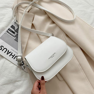 Simple Small Flap Shoulder Pouch Solid Color Women PU Leather Crossbody Bags Popular Simple Female Daily Bag Dropshipping
