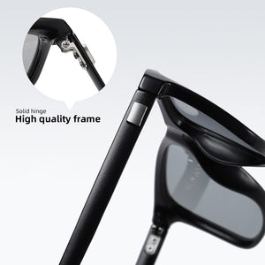 VIVIBEE-lunettes de soleil polarisées | Cadre photochromique, carré classique, caméléon Glaases de Transition, lunettes de soleil à changement de couleur pour hommes
