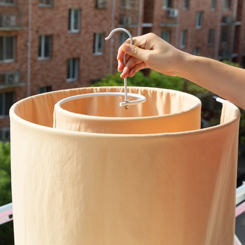 Séchage couette artefact spirale étendoir multifonctionnel balcon rond rotatif drap de lit couette stockage ménage baie fenêtre