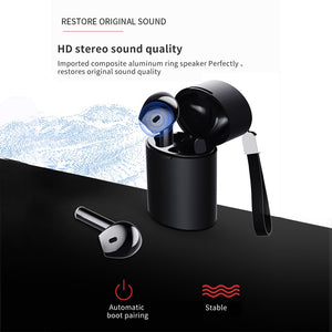 X10 V5.0 Bluetooth Auto Pairing Stereo Bass Earphone Wireless IPX5 Waterproof Touch Earbuds Headset Portable Strap Charge Case